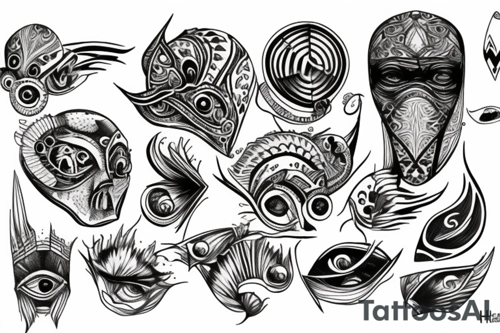 Helm of awe with an eye in the middle tattoo idea
