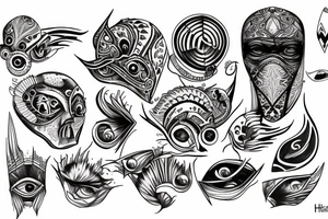 Helm of awe with an eye in the middle tattoo idea