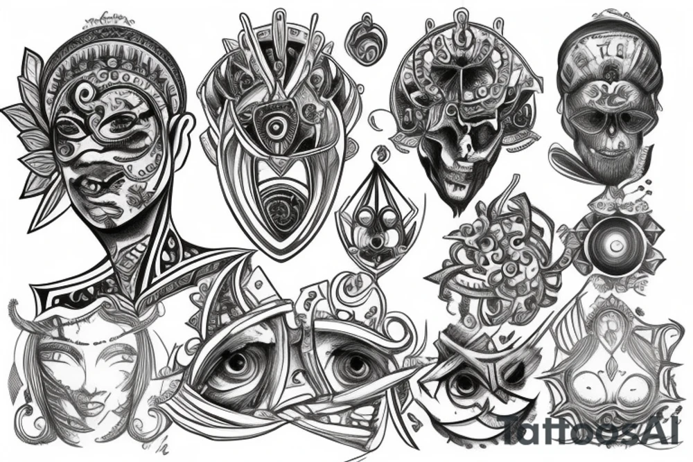 Helm of awe with an eye in the middle tattoo idea