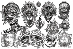 Helm of awe with an eye in the middle tattoo idea