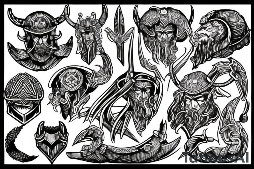 Helm of awe Viking tattoo idea