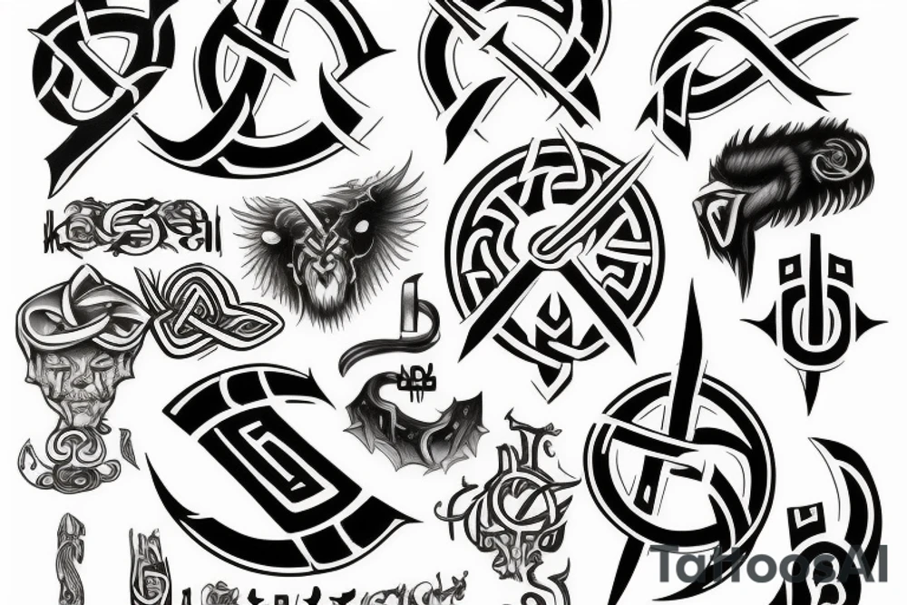 Odin runes tattoo idea