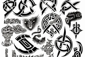 Odin runes tattoo idea