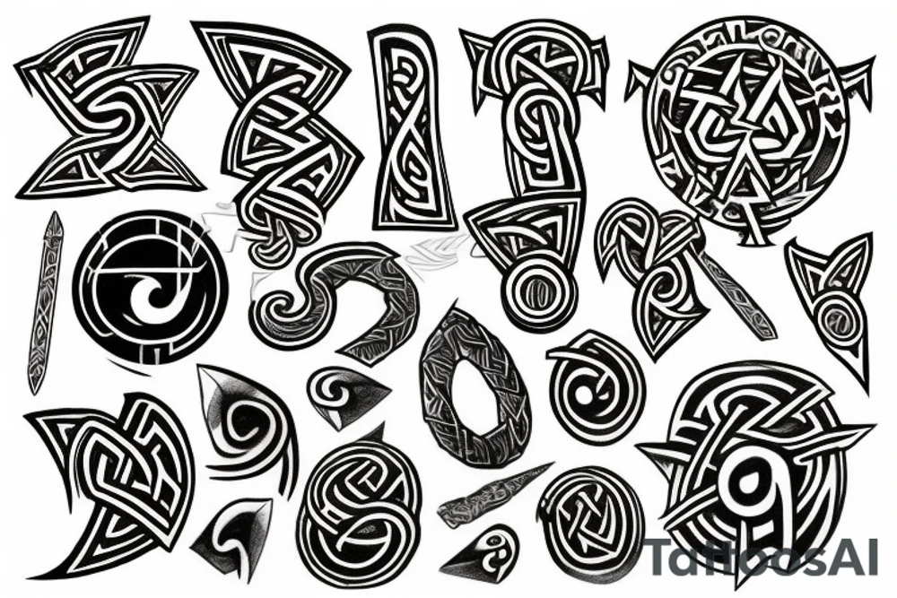 Odin runes tattoo idea