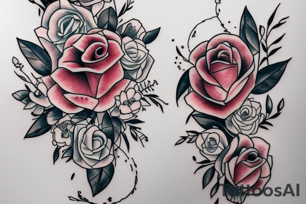 bouquet tattoo idea