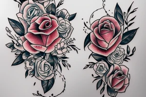 bouquet tattoo idea