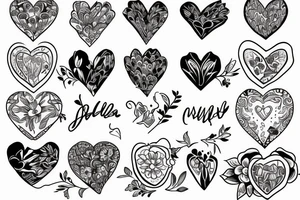Heart filled with flowers tattoo idea