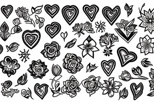Heart filled with flowers tattoo idea