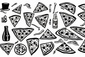 pizza tattoo idea
