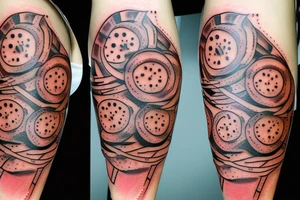 extremly realistic pizza tattoo idea