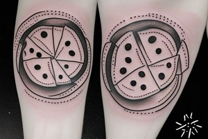 extremly realistic pizza tattoo idea