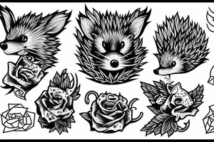 drain dead inside hedgehog tattoo idea