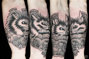 drain dead inside hedgehog tattoo idea