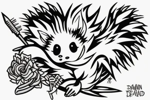 drain dead inside hedgehog tattoo idea