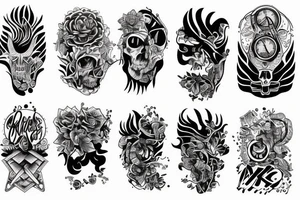 Krigs ängels ansikte tattoo idea