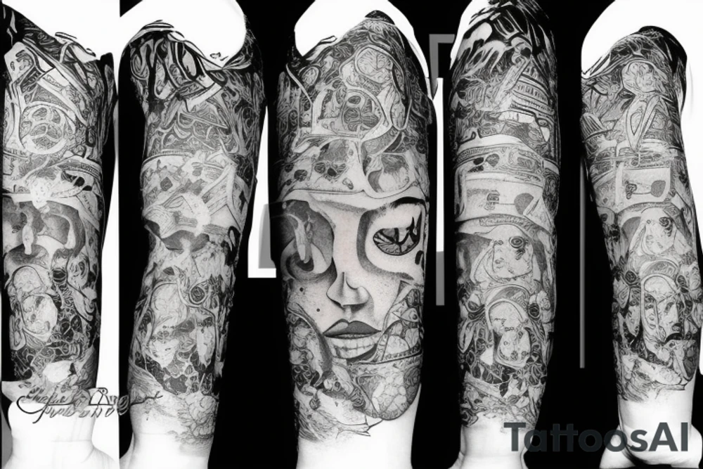 Krigs ängels ansikte tattoo idea