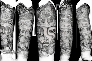 Krigs ängels ansikte tattoo idea