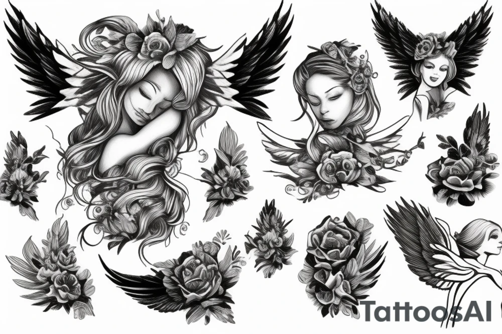 Angel tattoo idea