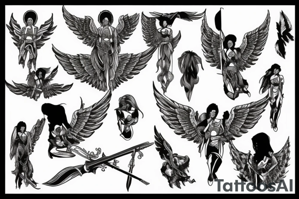 Warrior Angel tattoo idea