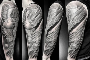 Angel of war tattoo idea