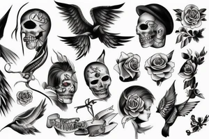 Ansikte på en manlig krigs ängel tattoo idea