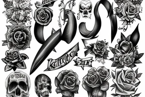 Satue of a clocked knigth tattoo idea