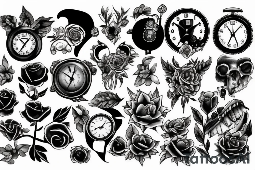 Satue of a clocked knigth tattoo idea