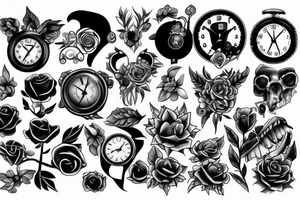 Satue of a clocked knigth tattoo idea