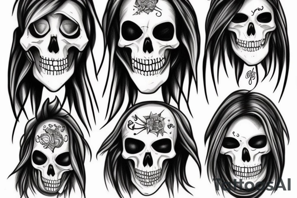 A Angel and a grimreaper sharing the same face tattoo idea A Angel and a grimreaper sharing the same face tattoo idea