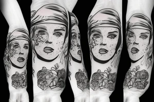 trash polka tattoo idea