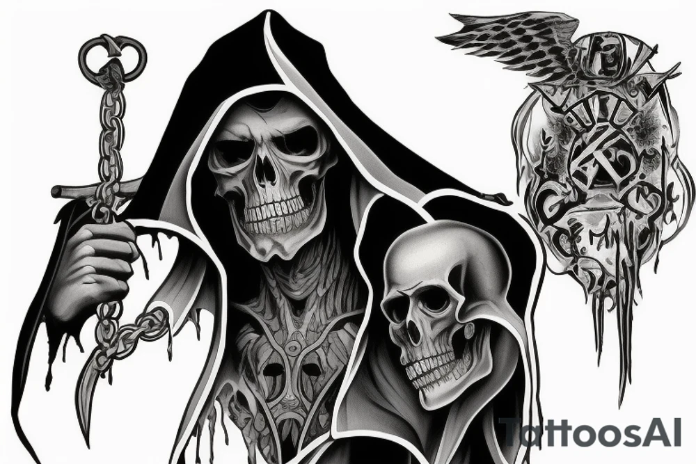 Grimreaper with a hood tattoo idea
