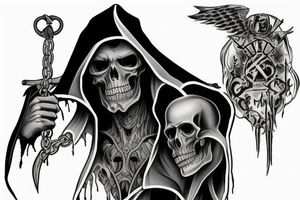 Grimreaper with a hood tattoo idea