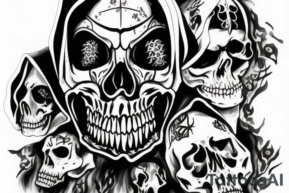Grimreaper with a hood tattoo idea