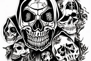 Grimreaper with a hood tattoo idea