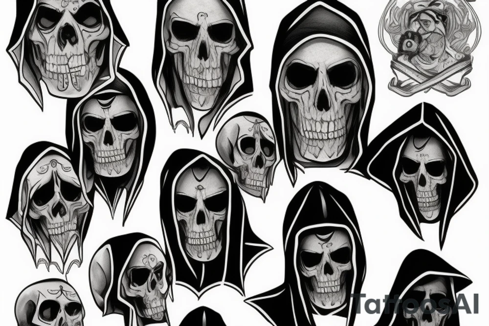 Grimreaper with a hood tattoo idea