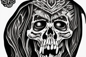 Grimreaper with a hood. Vampier canine tattoo idea