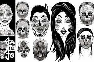 A face that should represent both birth and death tattoo idea