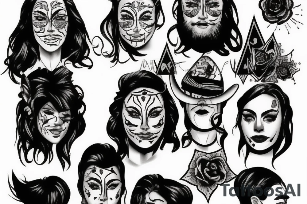 Actor Jim carrys face tattoo idea