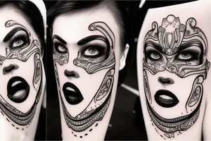 A maskulin face tattoo idea