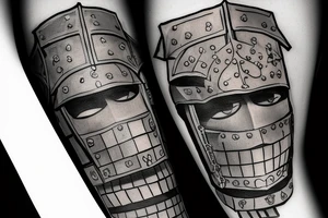 Two armored Knights in combat tattoo idea