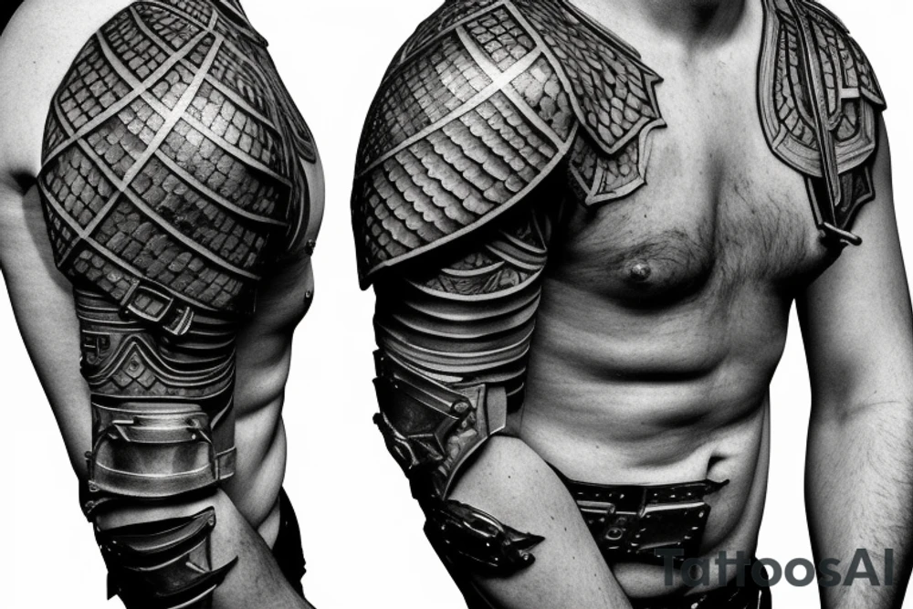 Two armored Knights in combat tattoo idea