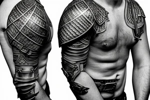 Two armored Knights in combat tattoo idea