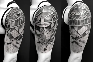Two armured Knights in combat tattoo idea