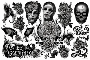 The text volou with gothic text tattoo idea