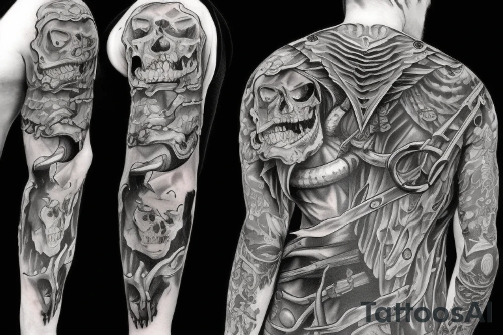 Grimreaper with hood tattoo idea