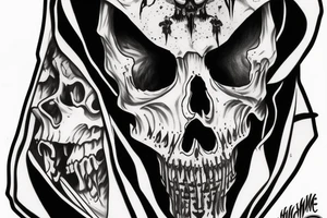 Grimreaper with hood tattoo idea