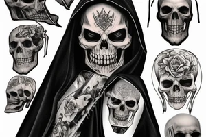 Grimreaper with hood tattoo idea