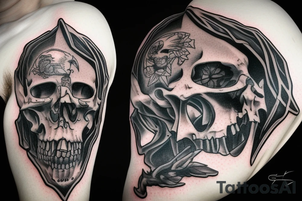 Grimreaper with hood tattoo idea