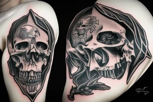 Grimreaper with hood tattoo idea