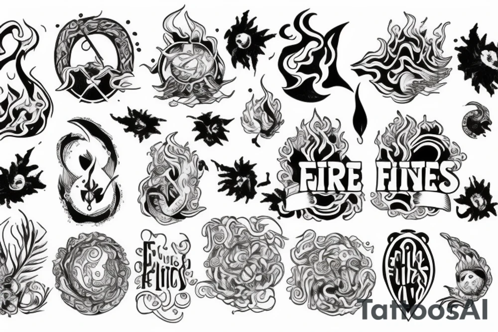 Best friends, fire and water tattoo idea